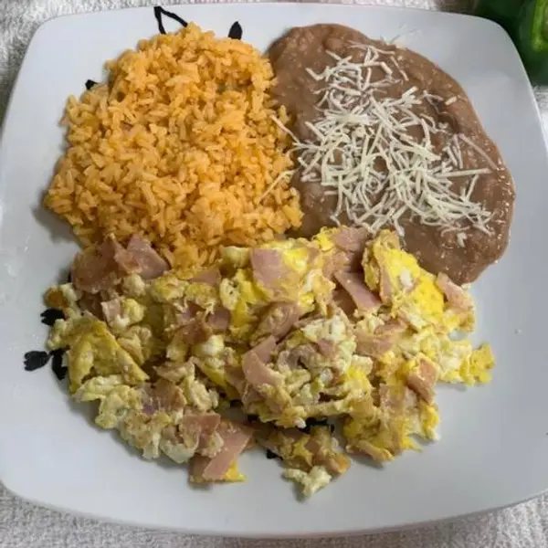 taqueria-ay-jalisco - Eggs &  Ham Plate