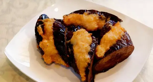 teacup-cafe - Deep Fried Eggplant 釀茄子