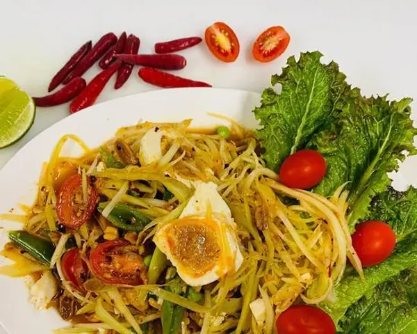 thai-basil-cart - Isan Papaya Salad w/ Salted Egg ส้มตำไข่เค็ม