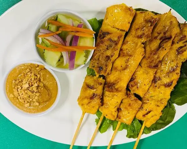 thai-basil-cart - Chicken satay ไก่สะเต๊ะ