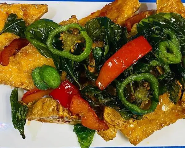 thai-basil-cart - Spicy tofu เต้าหู้เผ็ด