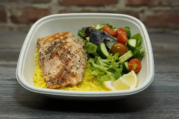 the-bite - Grilled Salmon Rice Bowl (GF)