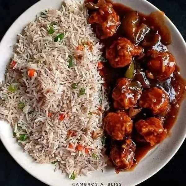 the-flavour-of-nature - Fries Rice Manchurian