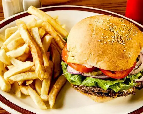 the-food-junction - 1/2 ( half pounder ) burger with fries