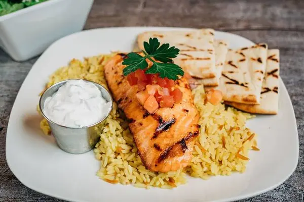 the-great-greek-mediterranean-grill - Salmon Plate