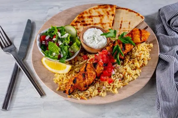 the-great-greek-mediterranean-grill - Kids Souvlaki Plate