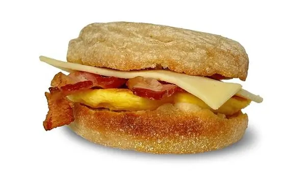 the-human-bean - Applewood Smoked Bacon, Cage Free Egg, and Sharp Cheddar on an English Muffin