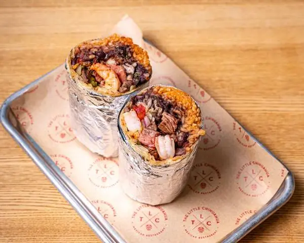 the-little-chihuahua - - *Steak & Shrimp Al Diablo Burrito