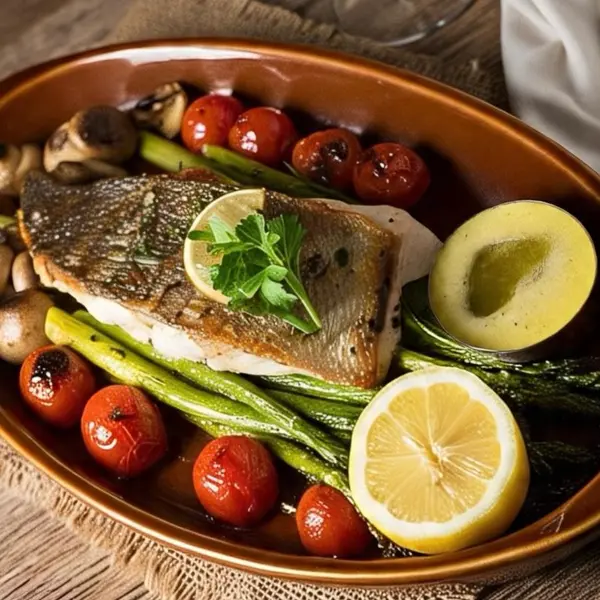 the-mediterranean-deli-turk - Baked Seabass Fish