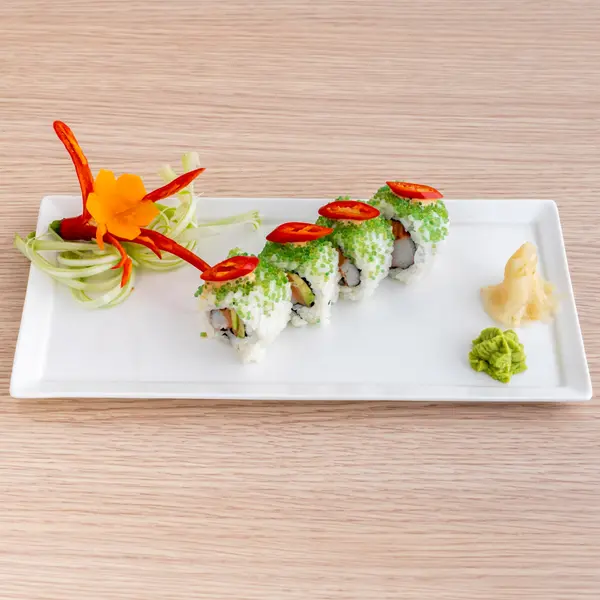 the-rice-and-the-noodle-doha - Smokey Tobiko Roll-4 pcs