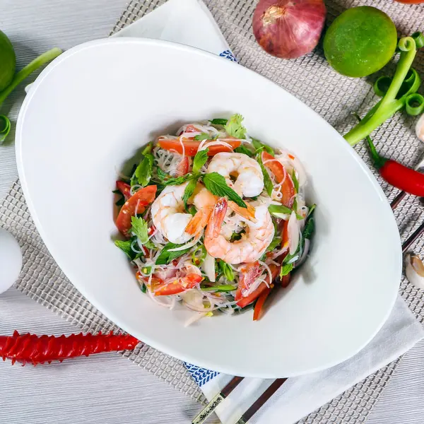 the-rice-and-the-noodle-doha - Glass Noodle Salad With Shrimps