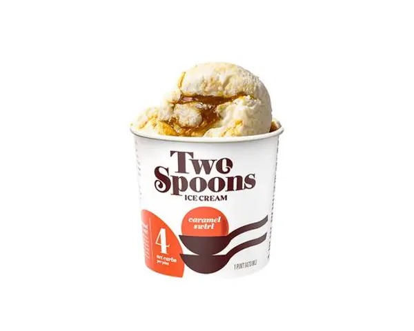 two-spoons-creamery - Caramel Swirl Sugar Free Keto Ice Cream 14oz