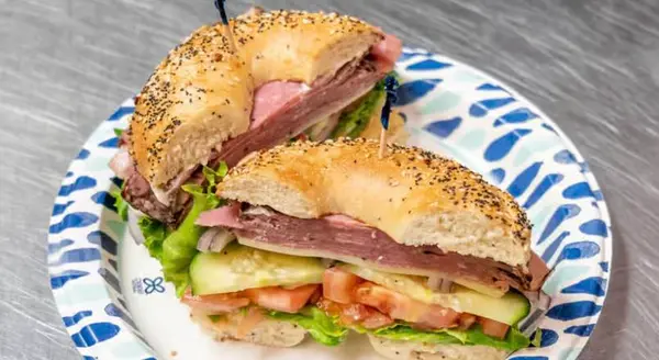 uncle-bennys-donut-bagel - Roast Beef Bagel