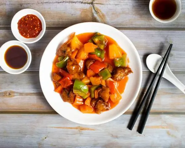 vegan-deadly-sins - Sweet & Sour Vegan Chicken