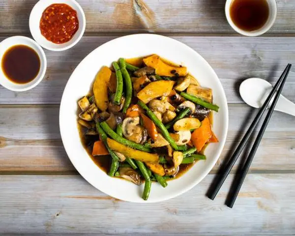 vegan-deadly-sins - Curry Pumpkin Tofu & Mixed Vegetables