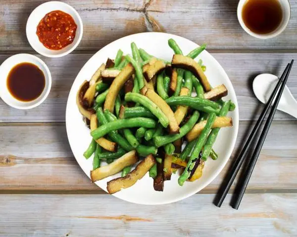 vegan-deadly-sins - Satay String beans & Braised Tofu