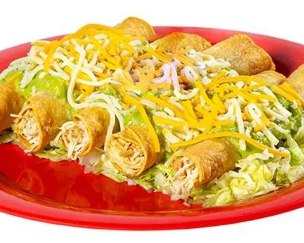 victoricos-mexican-food - 1. Five Rolled Tacos Combo