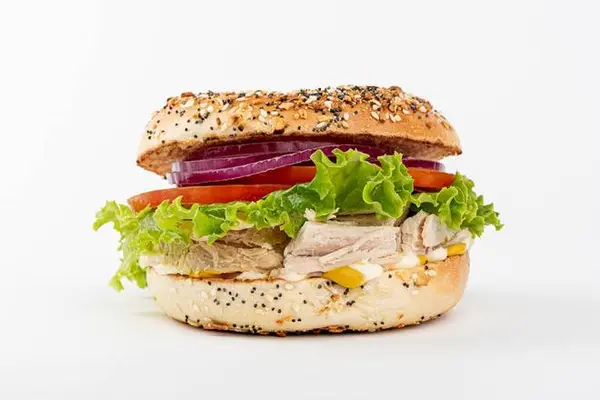 western-bagel - Hot Turkey Bagel Sandwich