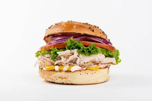 western-bagel - Deli Turkey Bagel Sandwich