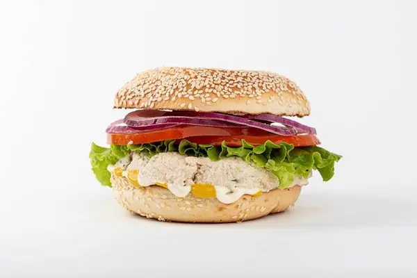 western-bagel - Turkey Salad Bagel Sandwich