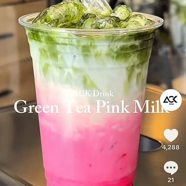 zero-mile-cafe-billiard - Green Tea Pink Milk
