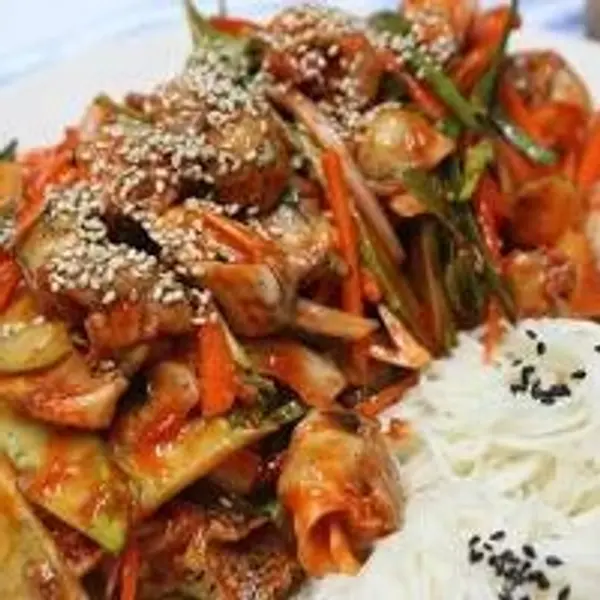 ресторант-корея - 골뱅이 무침/Пикантни салата с морски охлюви 300g🌶️🌶️