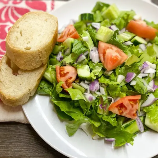 чин-ван-ханддоржиин-рг - Зууш: Шинэ ногооны салад - сонголтоор (Шарсан баггет талхтай)